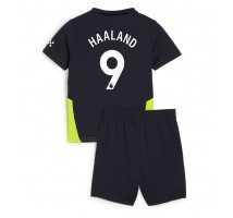 Manchester City Erling Haaland #9 Koszulka Wyjazdowa dzieci 2024-25 Krótki Rękaw (+ krótkie spodenki)